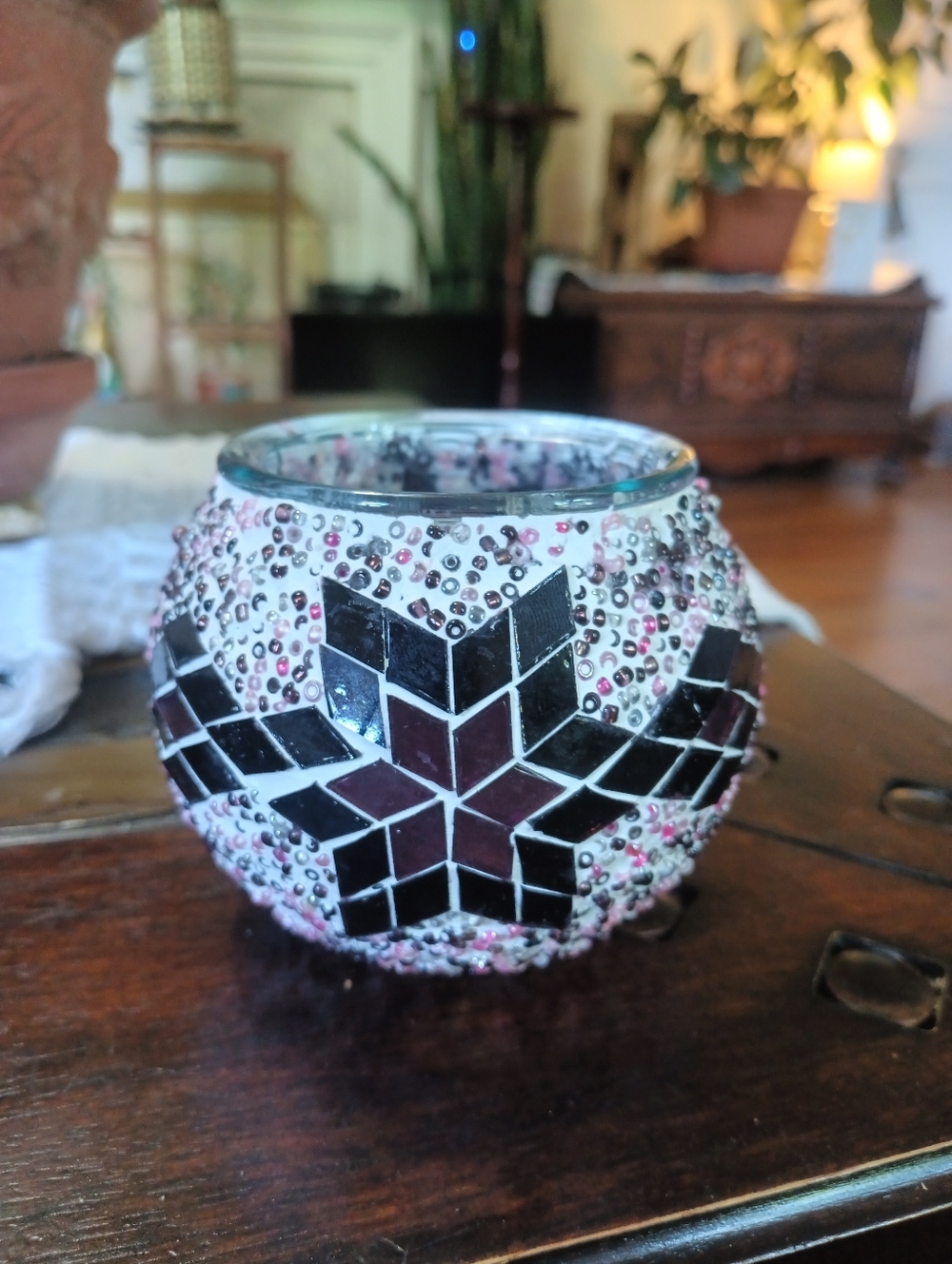 Turkish Mosaic Glass Candle Holder
